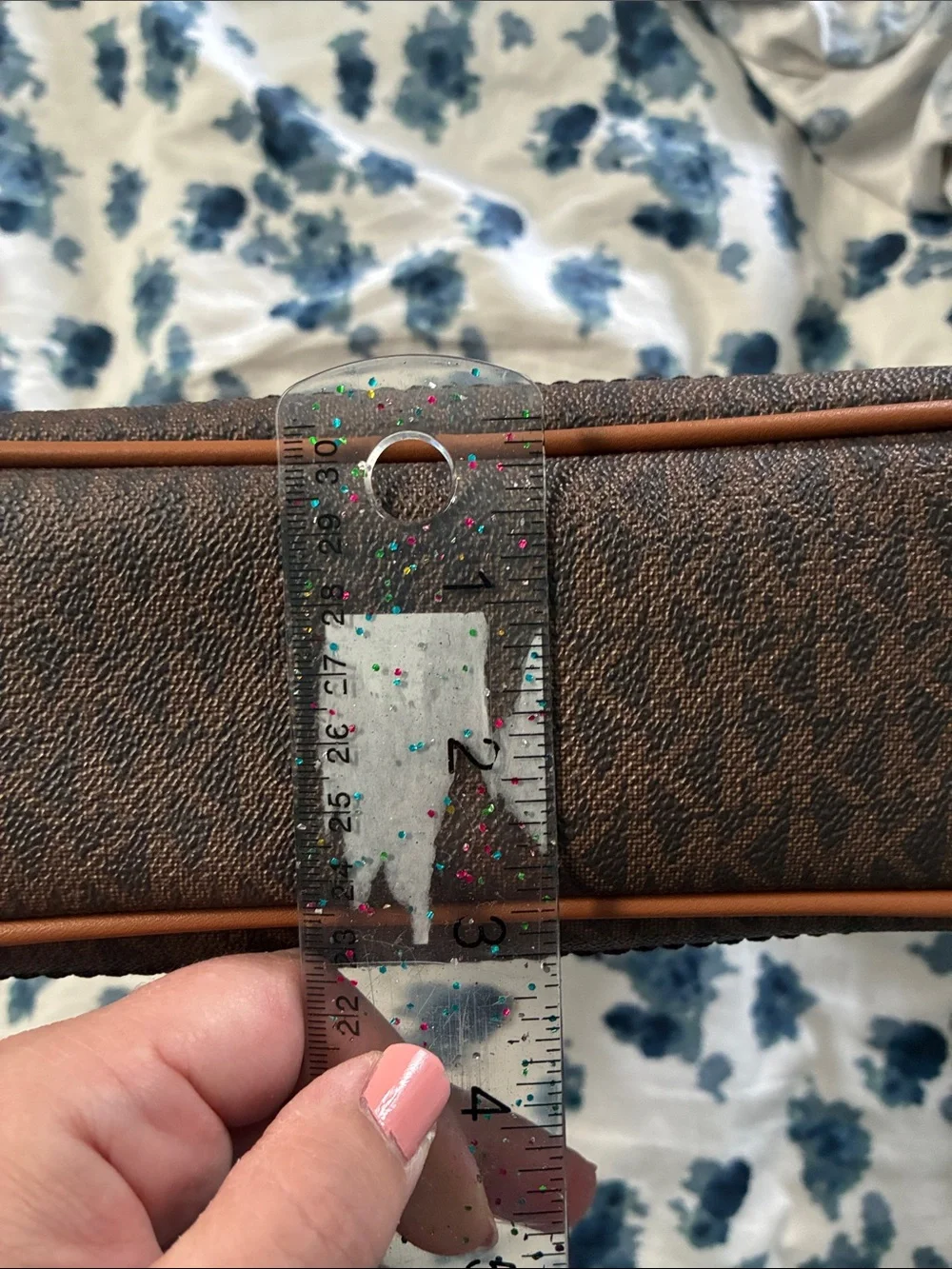 Michael Kors Brown Signature crossbody Bag with Brown Trim